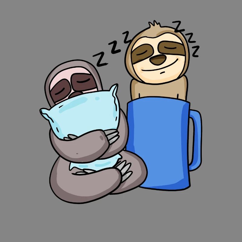 Sloth Sloths Sleeping Coffee