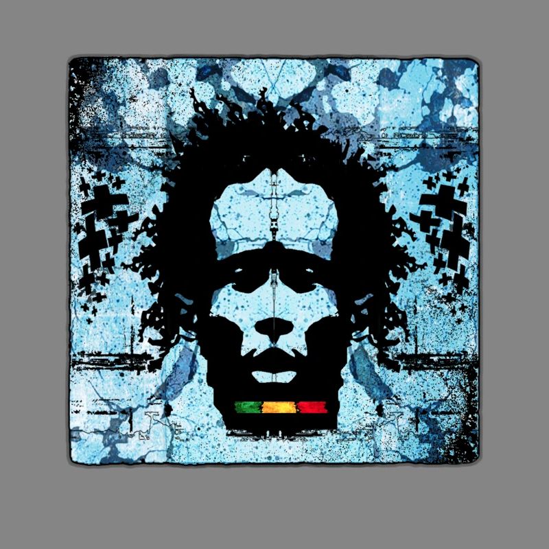 Reggae Mann Portrait mit Graffiti Stil