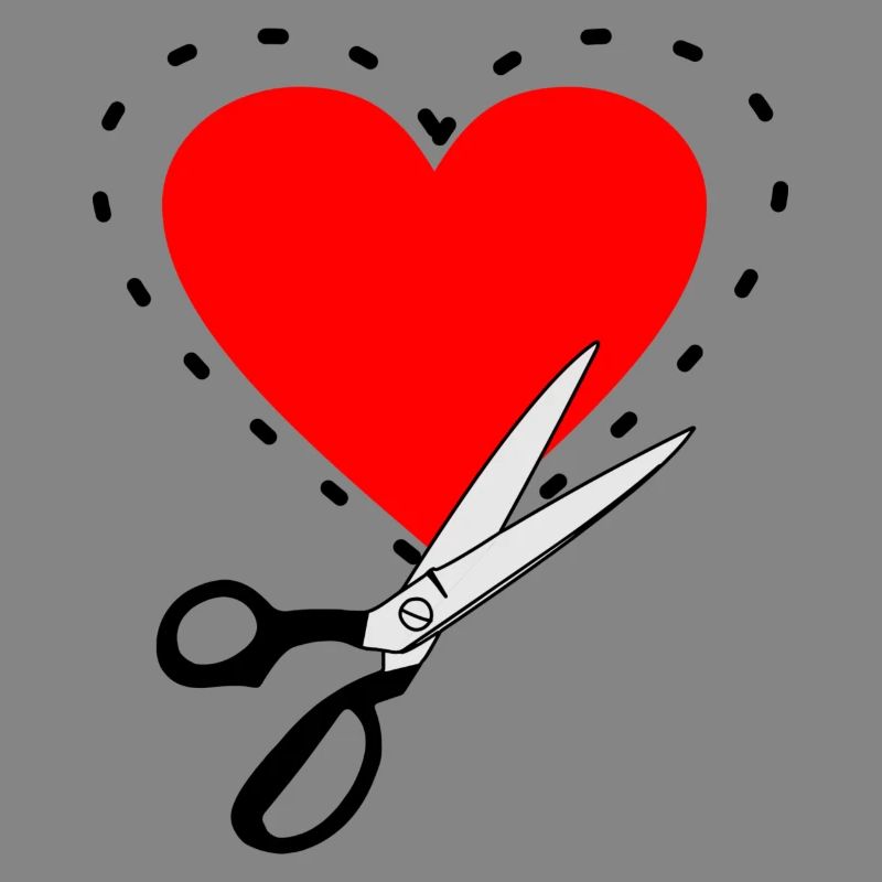 Pattern cutting red heart