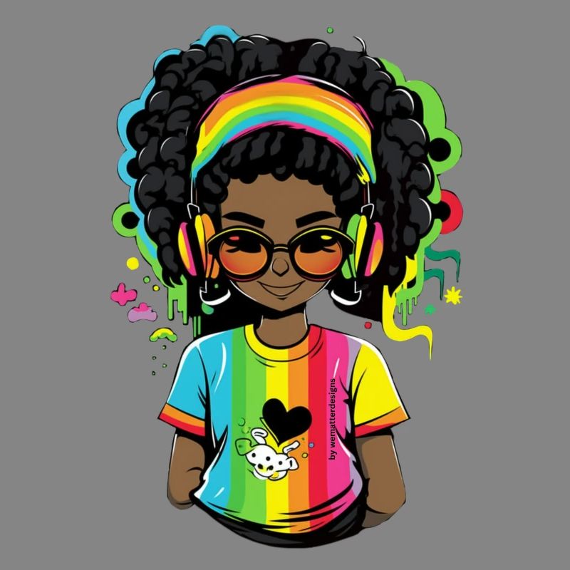 Pull reggae lumineux avec motif arc-en-ciel