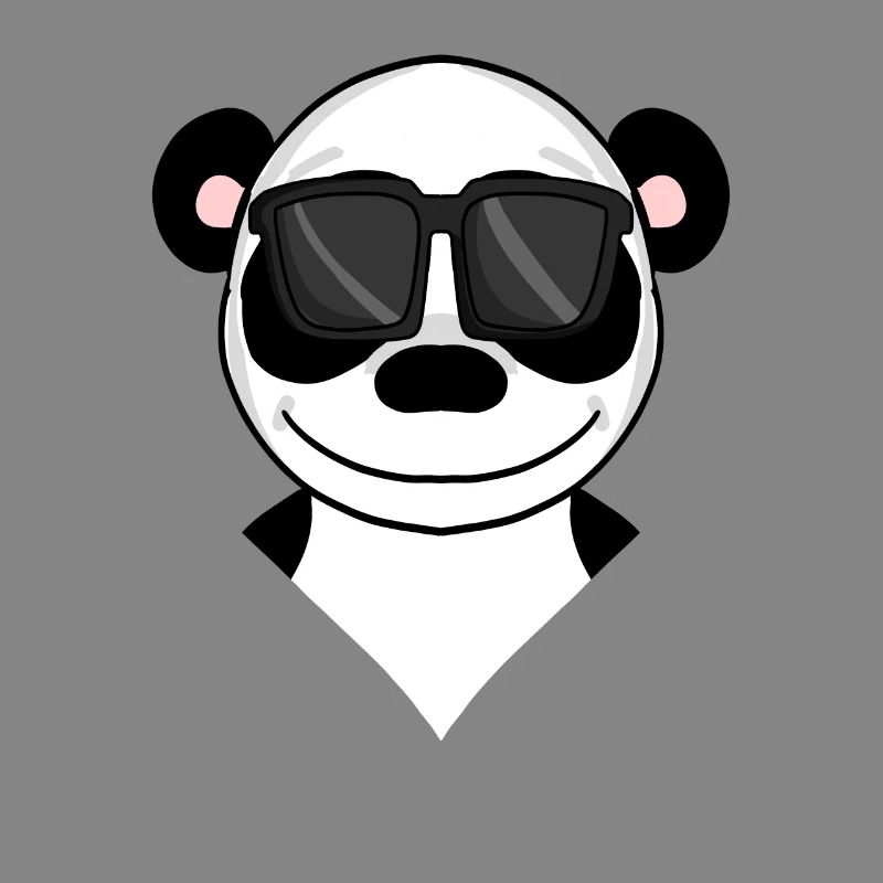 cool panda bear with sunglasses