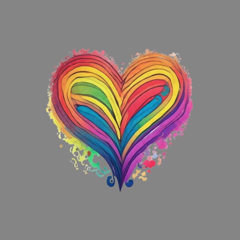 LGBTQ Trend Herz in Regenbogenfarben Pride