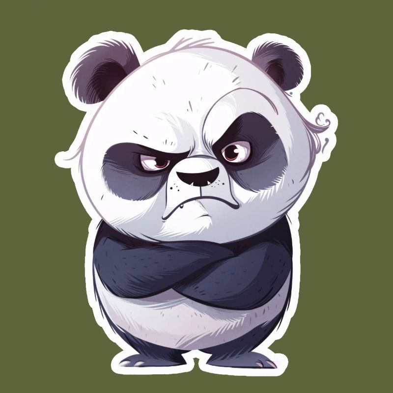Eingeschnappter Beleidigter Panda