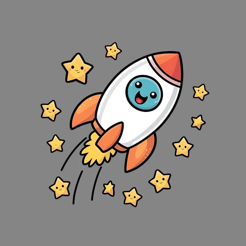 Funny rocket for kids