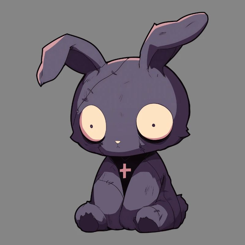 Goth Bunny Gothic Doll Chibi Horror Gift