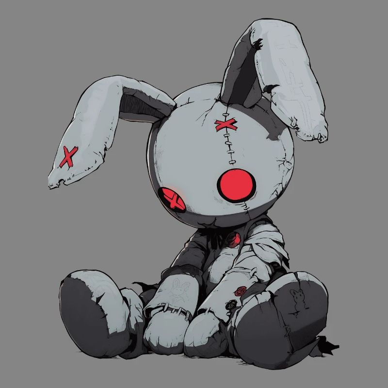 Goth Bunny Doll Bunny Gothic Doll Gift
