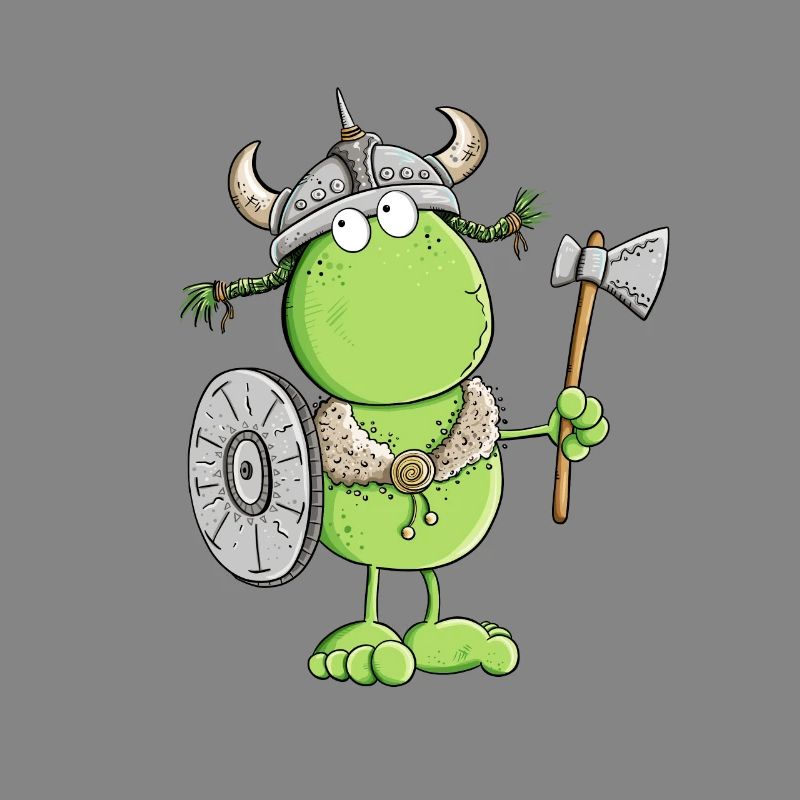 Funny Frog Viking