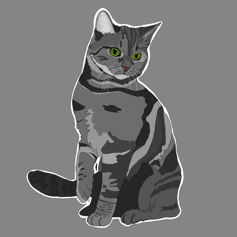 Graue Katze