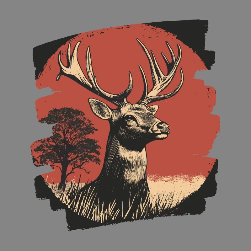 Hirsch mit Geweih