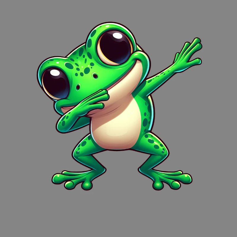 Cool Frog Dabbing Trendy Toad