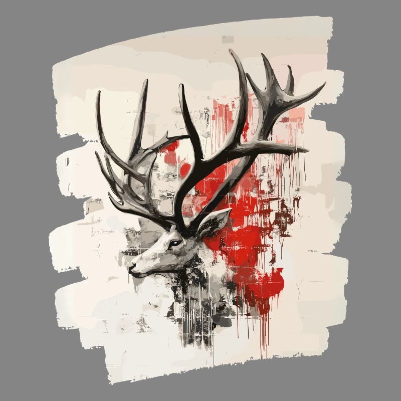 Hirsch mit Geweih