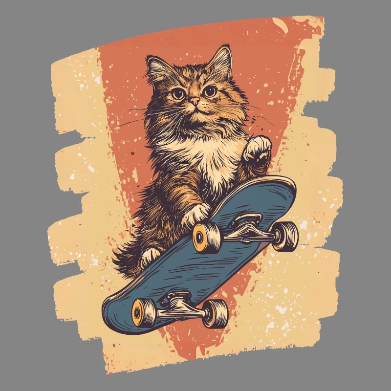 Skateboard Cat