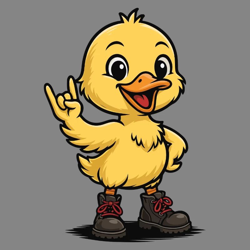 Rocking baby duck with boots