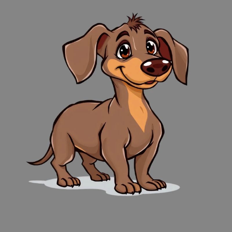 Teckel chiot mignon avec un regard amical