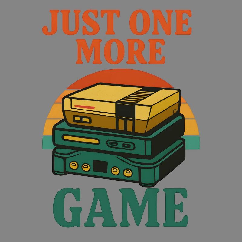 Retro Gaming Stack Illustration