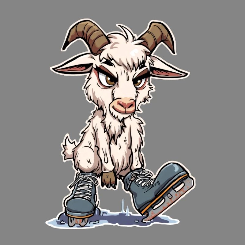 Grumpy goat skating