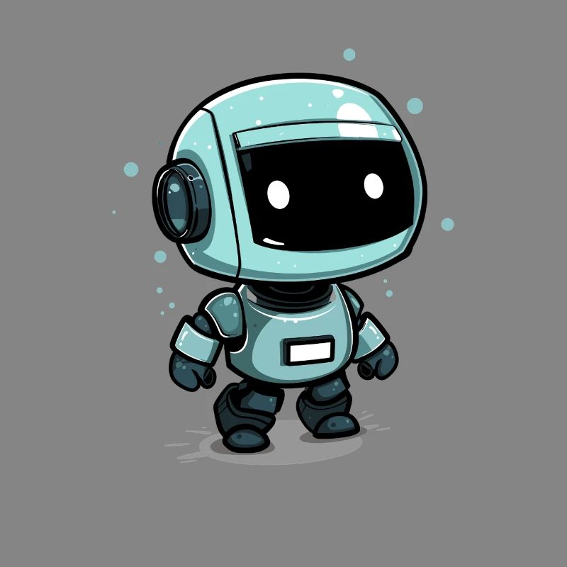 Petit robot spatial sur un chemin d’aventure