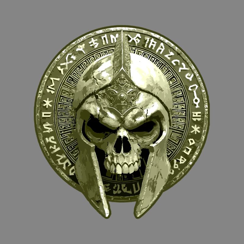 Spartan Skeleton Gladiator Skull