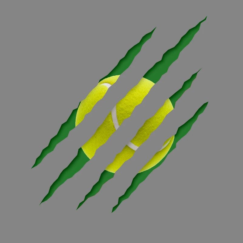 Tennis Ball Scratch Pattern