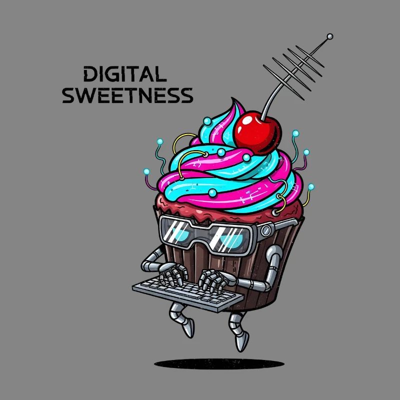 Cyber Cupcake with Keyboard Robot