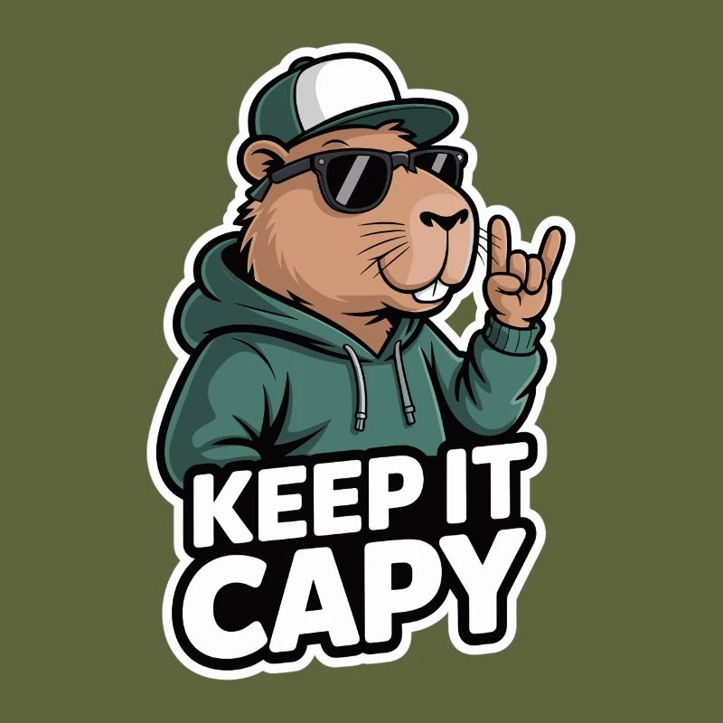 Keep It Capy Sweat à capuche Capybara
