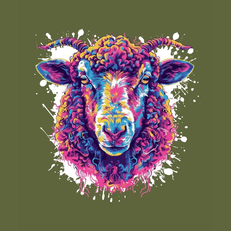 Colorful Shepherd Head Pop Art