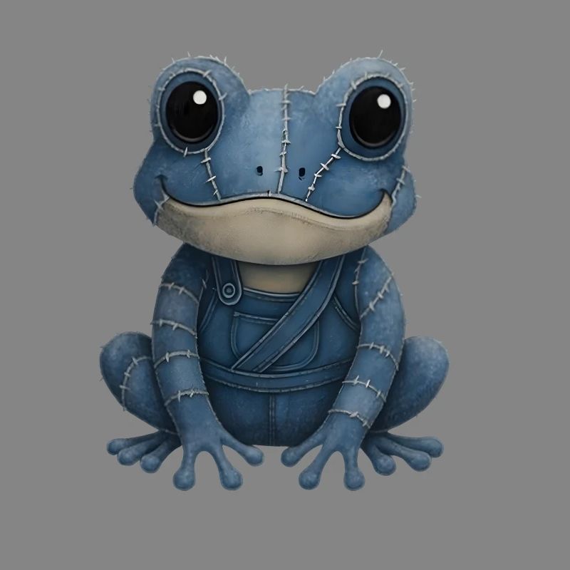 Denim Patchwork Grenouille