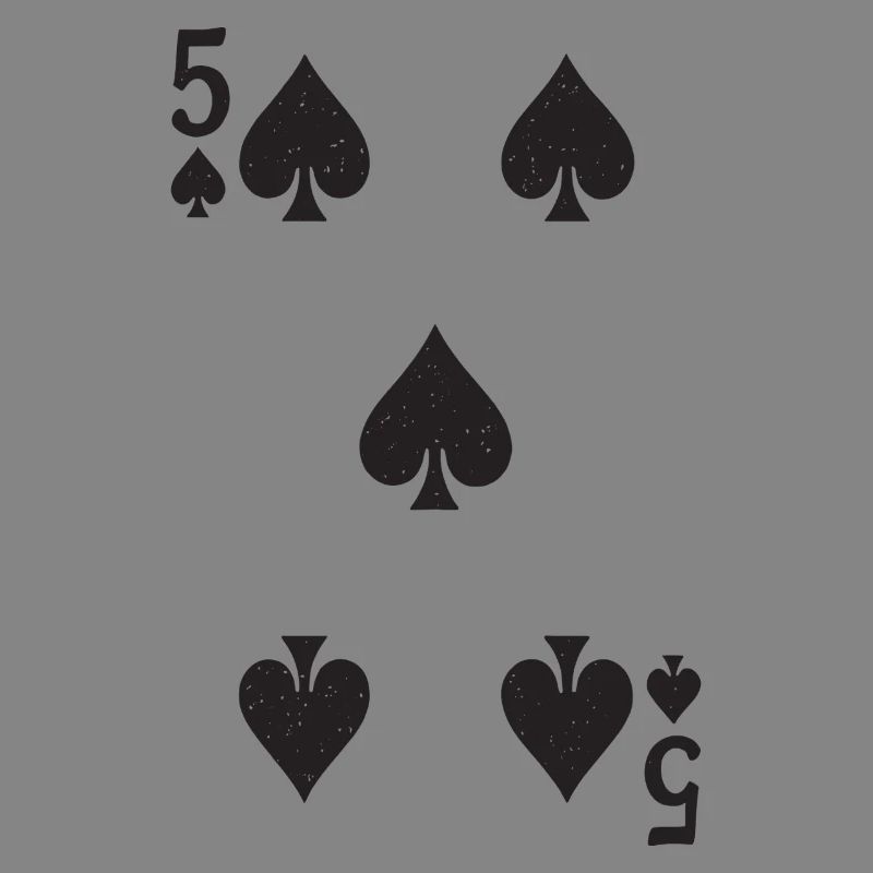 Playing Cards Silhouettes Pattern 5 Spades