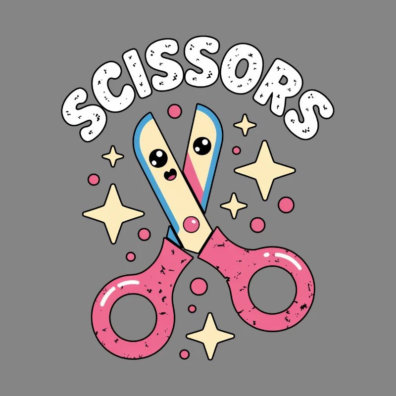 Schere Stein Papier Kawaii Scissors