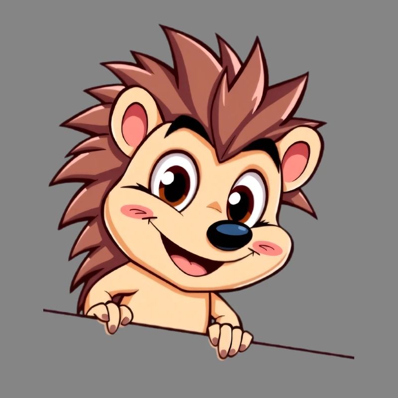 Nimble hedgehog on a wire