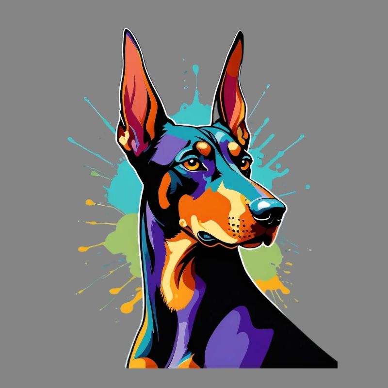 Farbexplosion Dobermann