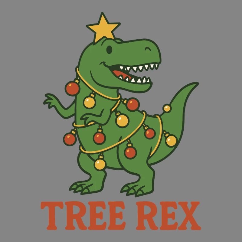 Tree Rex Dinosaur Christmas Fun