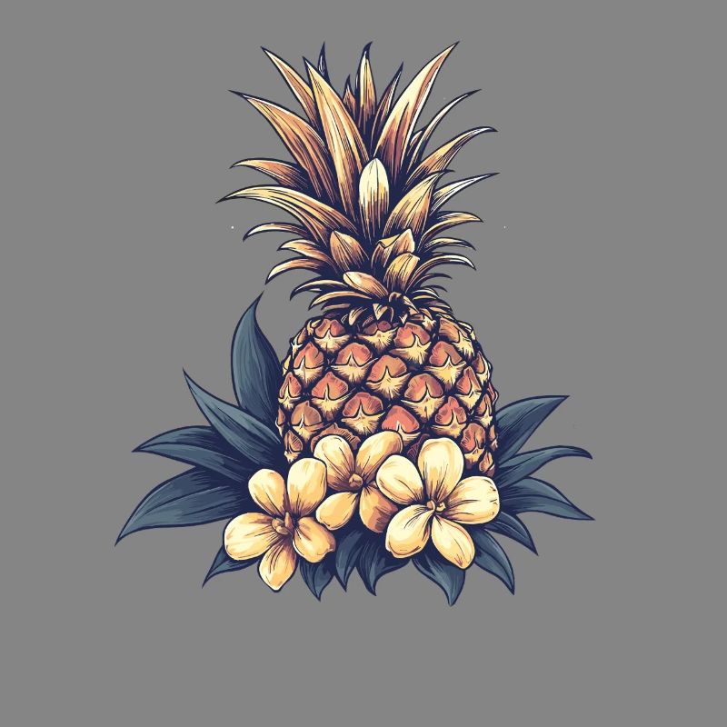 Tropical Pineapple Blossom Pattern