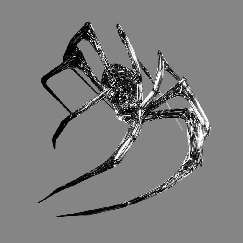 Crystal Spider Glass Night
