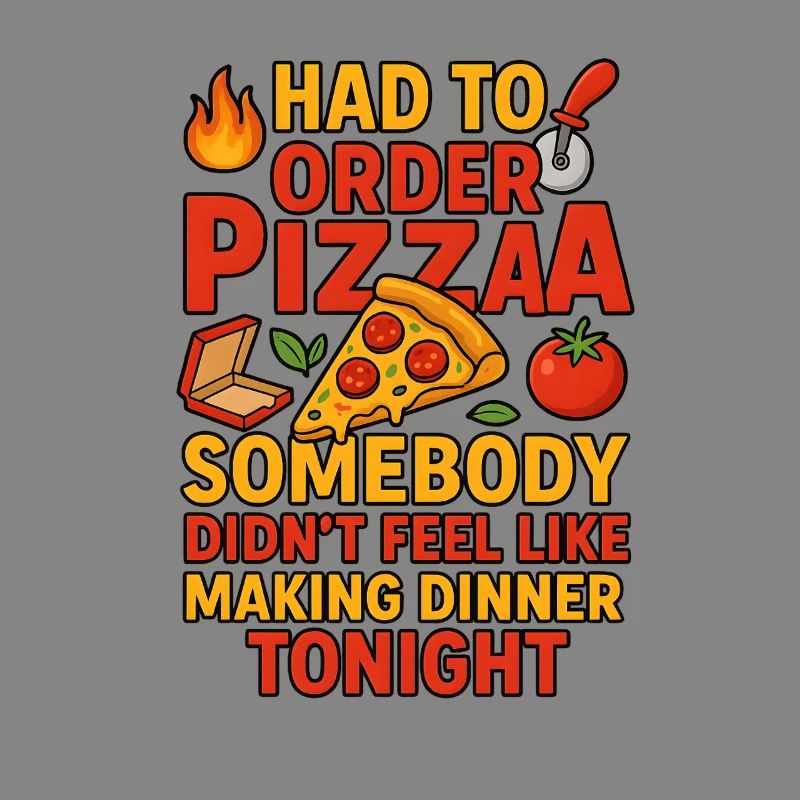 Proclamation de la soirée pizza, nourriture drôle de relation