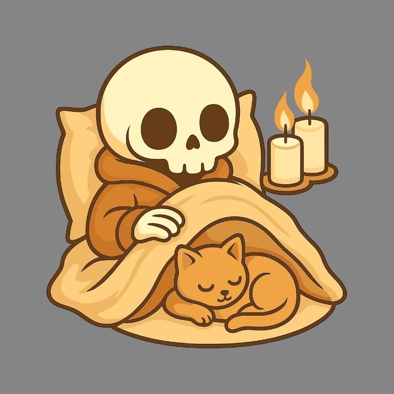 Sleeping Skeleton – Cozy Cat Sleep