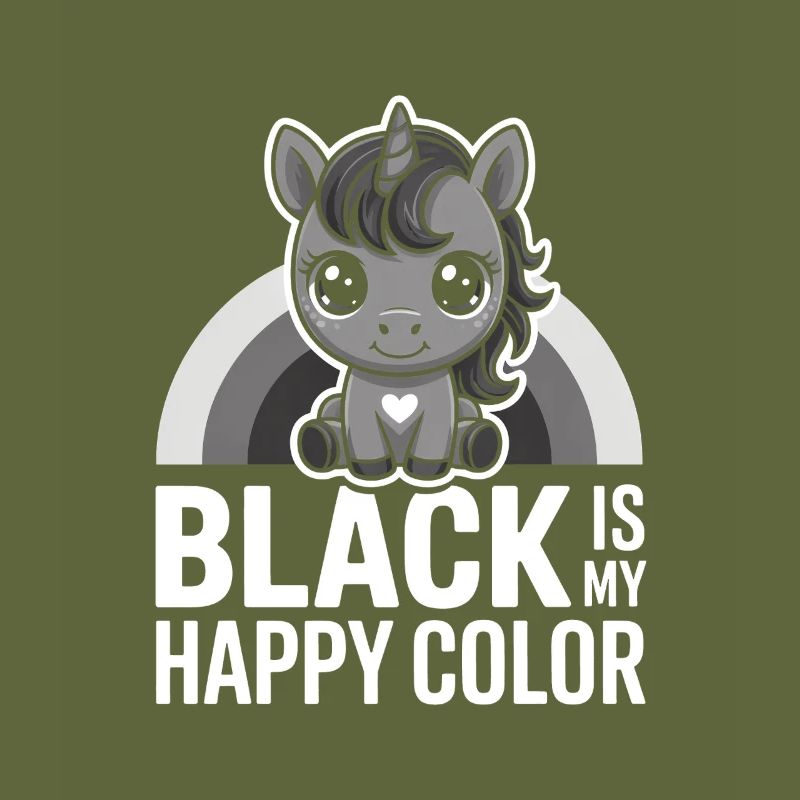 Graues Einhorn mit Regenbogenbogen