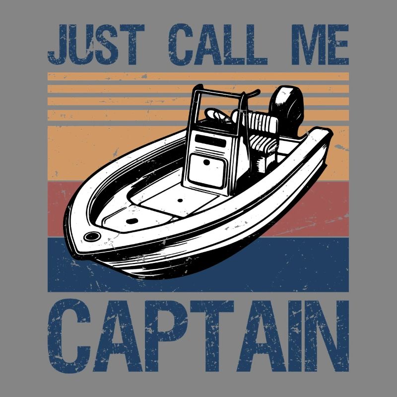 Bateau rétro vintage appelez-moi simplement capitaine