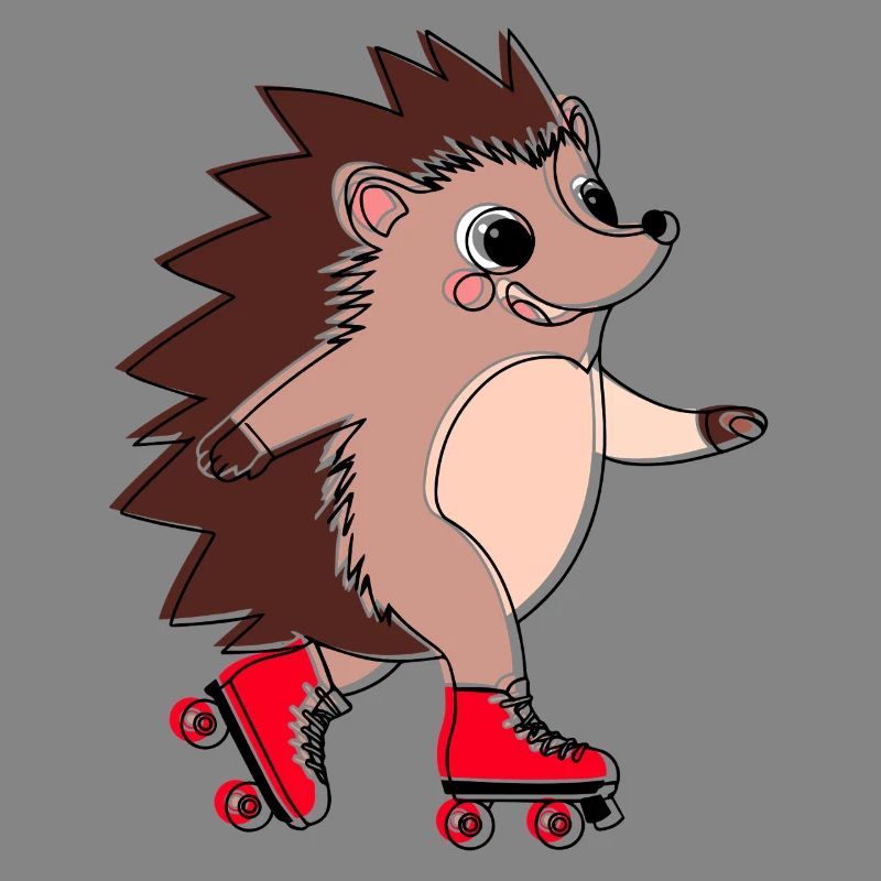 Hedgehog on rollerblades - Niglo on rollerblades