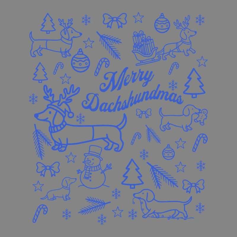 Dachshund Christmas Fun Pattern