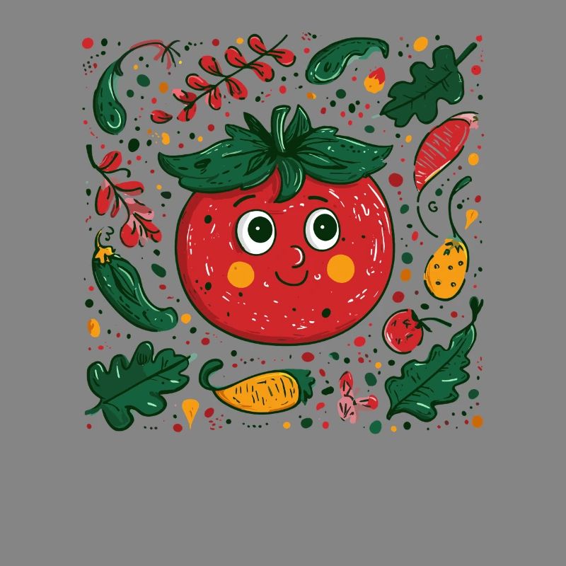 Tomate joyeuse dans la conception de jardin