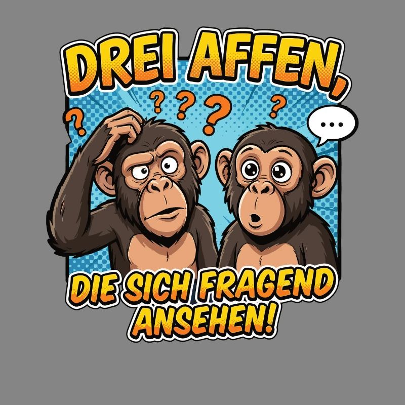 Three Monkeys Confusion – Funny Comic Design