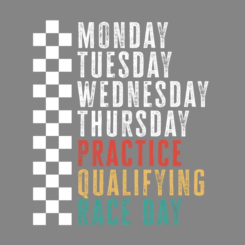 Race Week Schedule: Practice Qualifying Race