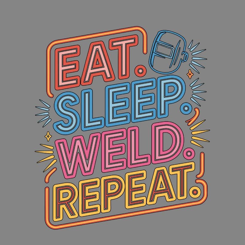 Welder Eat Sleep Weld Repeat Welding Fabrication