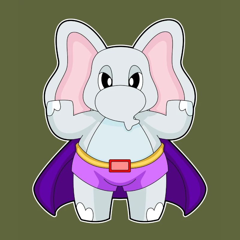 Elefant Superheld Umhang