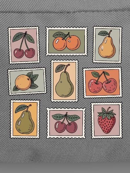 Pastellfruchtstempel-Muster