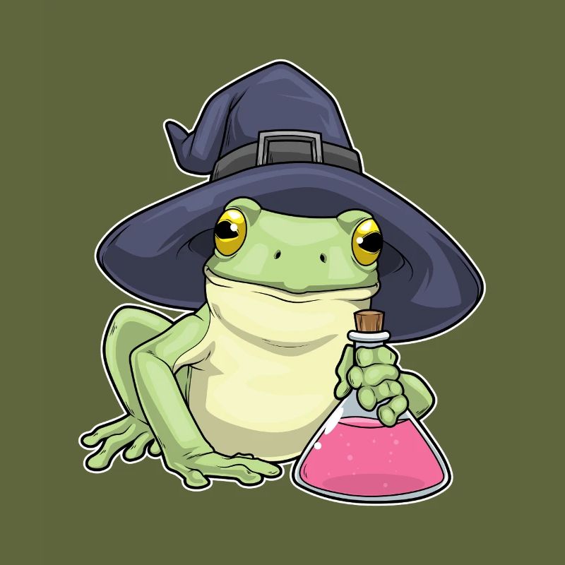 Frosch Halloween Hexe