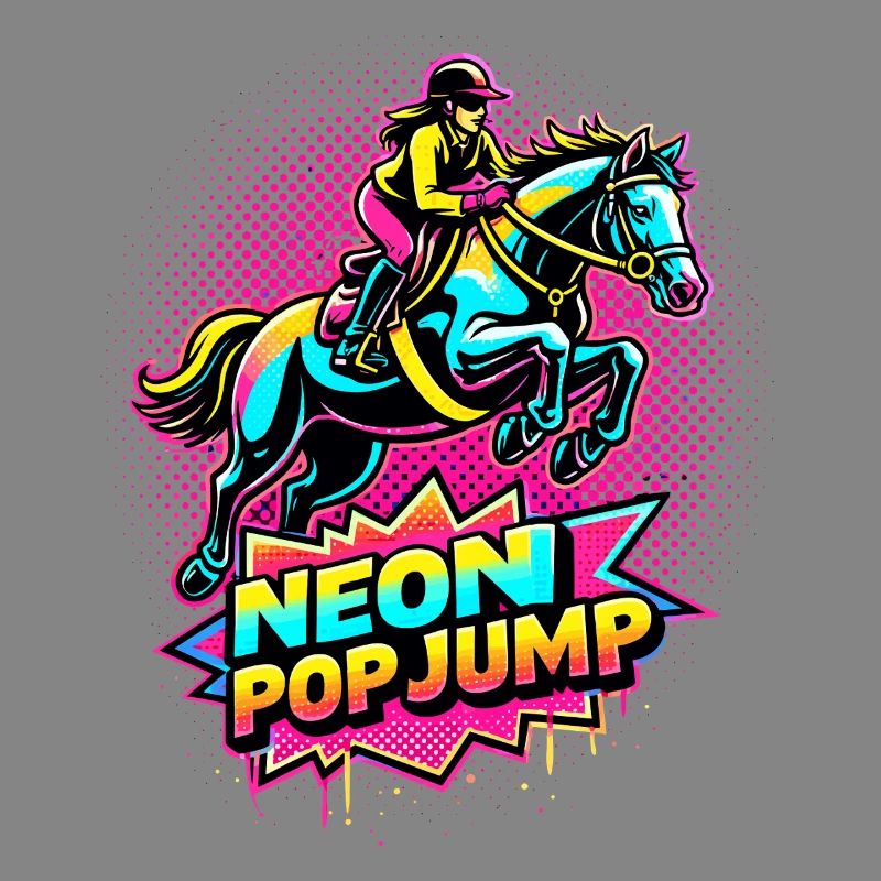 Saut Pop Néon – Cheval de saut à cheval d’équitation