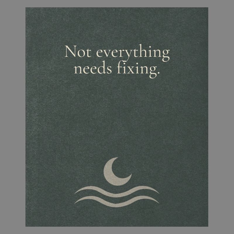 Not everything needs fixing