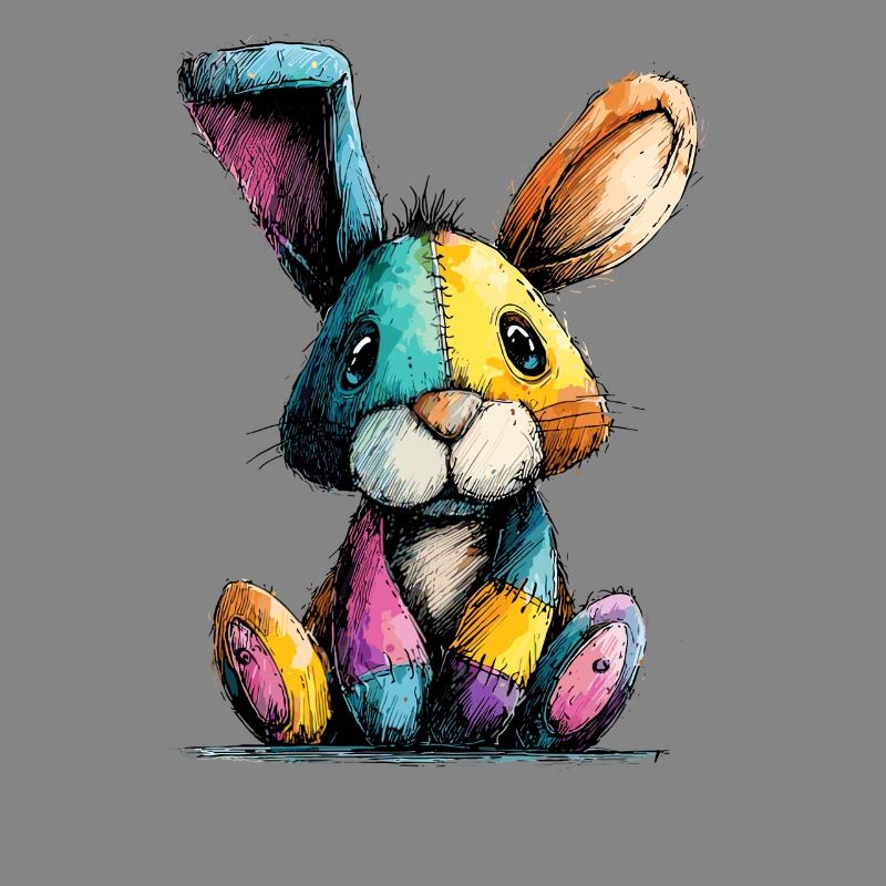 Patchwork Bunny Colorful